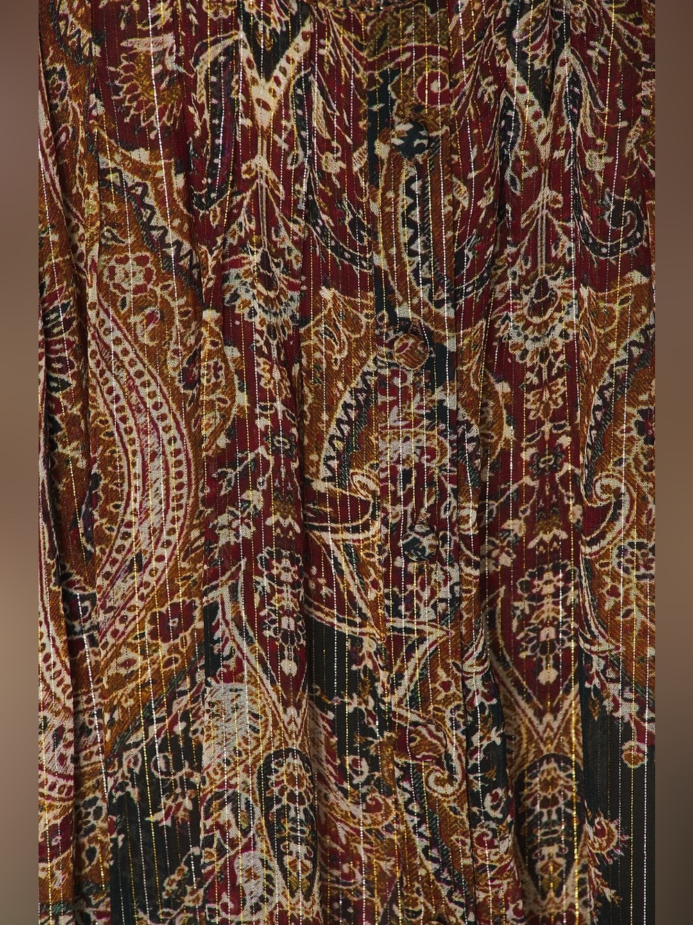 Hemant & Nandita Savi Burgundy Floral Maxi Dress NWT Small BESTSELLER - Picture 4 of 4